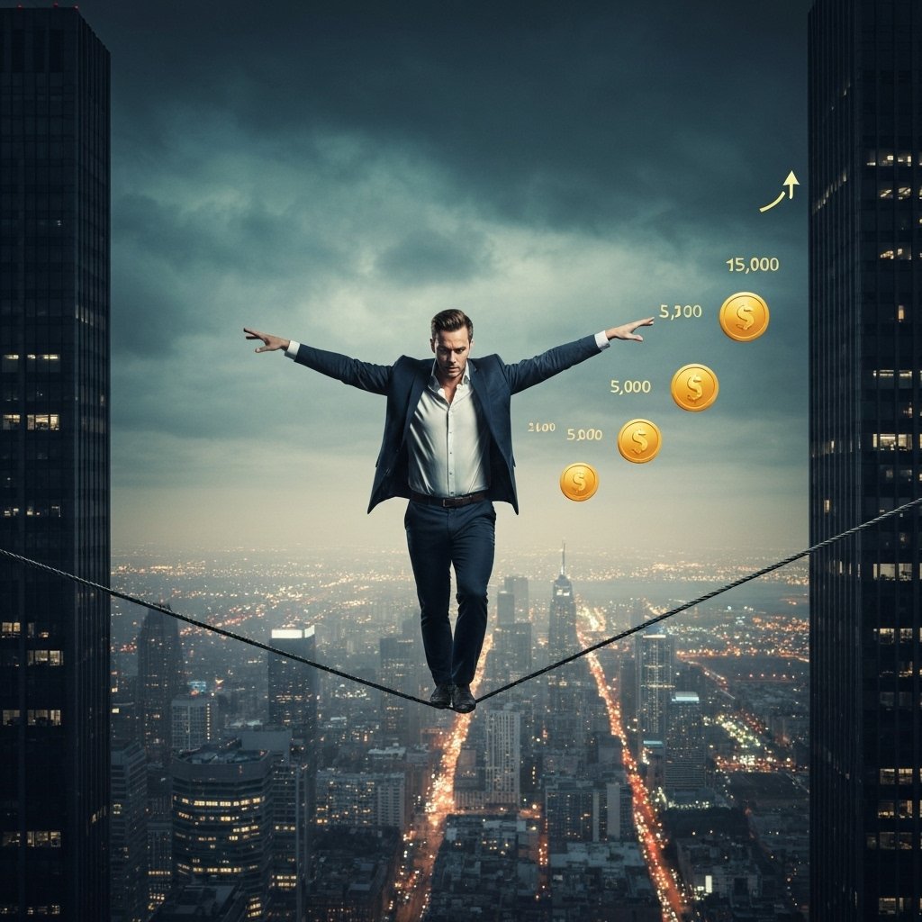 줄타기 '배팅 규모'를 단계적으로 키우는 전략 관련 이미지